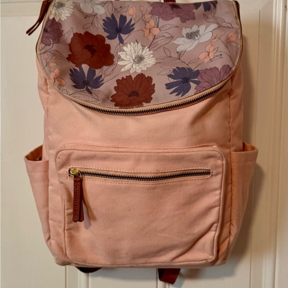 Erin Condren Handbags - Erin Condren Pink Floral Backpack In Bloom